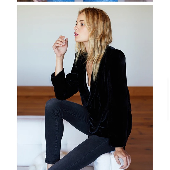 NWT EMERSON FRY PARIS JACKET - BLACK SILK VELVET size S - Picture 5 of 8